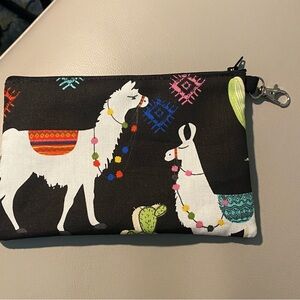 Llama Print Zip Pouch 7” x4.75”